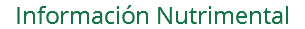 Información Nutrimental